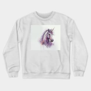 Unicorn Watercolour Painting Crewneck Sweatshirt